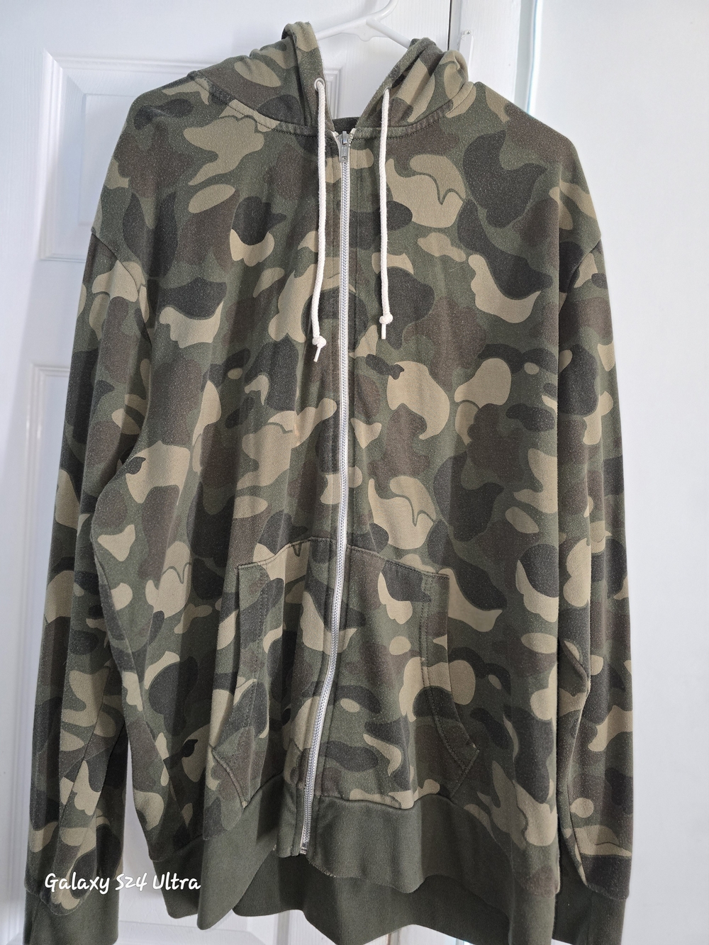 Old Navy Olive Green Camo Zip-Up Hoodie Old Navy Sizw Xxl